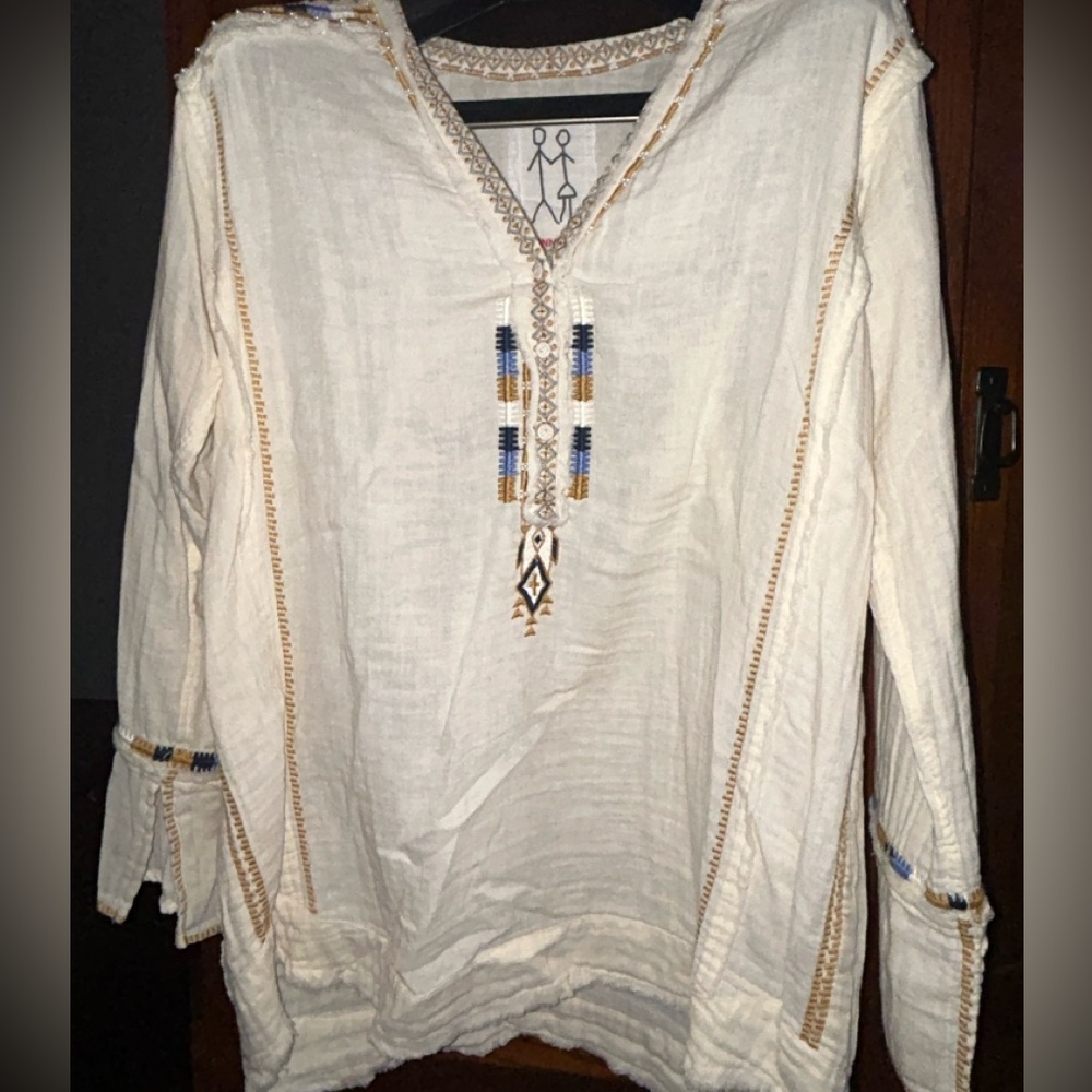 Johnny Was beige tunic